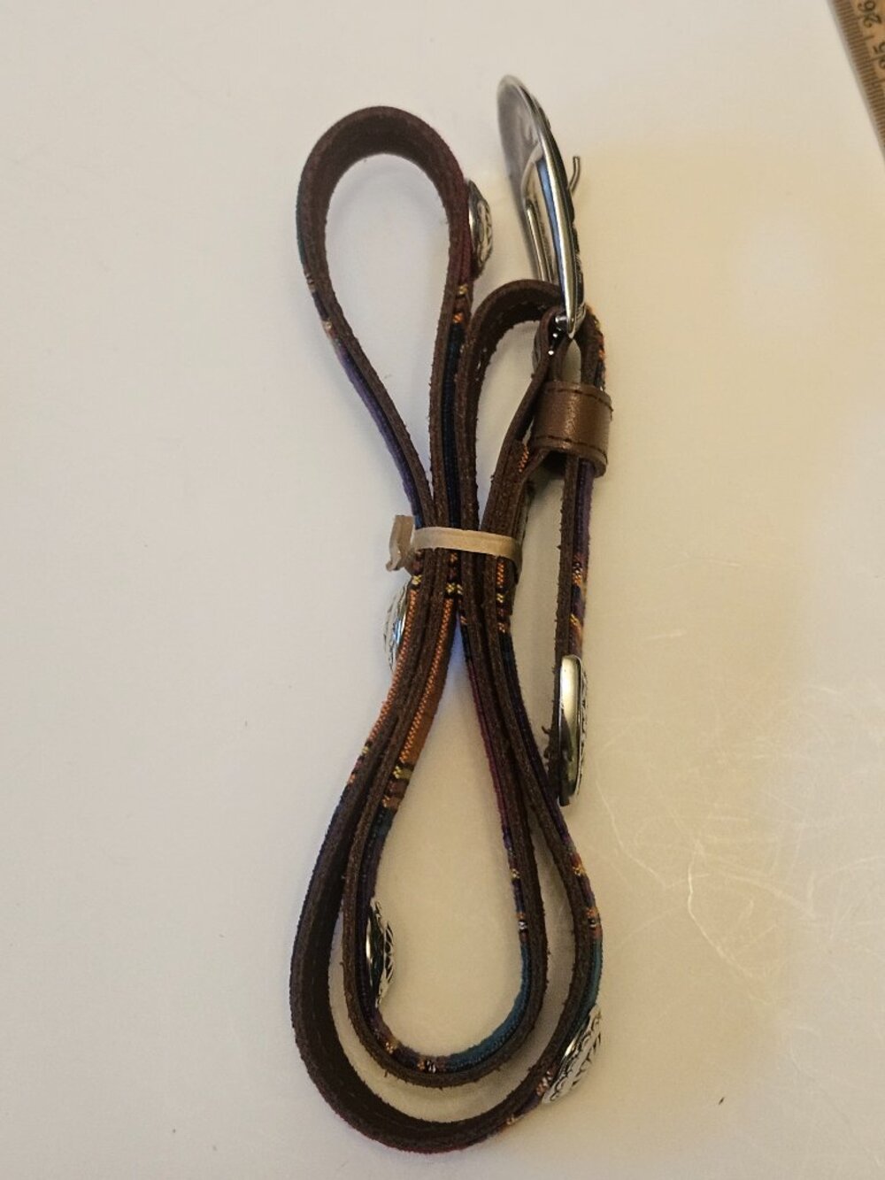 Vtg.Donna Katz Southwestern Leather & Woven Fabric Concho Belt Size M 34" - Picture 4 of 8